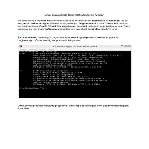 Linux sunucularda bandwitch monitoring araçları