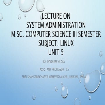 Linux system administration | PPTX