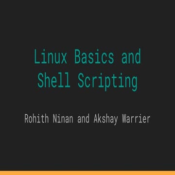 Introduction to Linux | PPTX