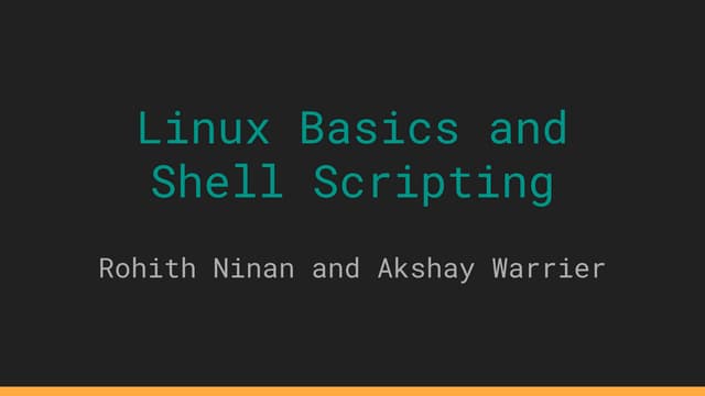 Introduction to Linux
