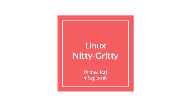 Linux tech talk