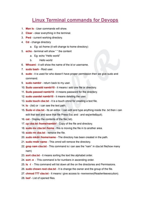 Linux Terminal commands for Devops.pdf