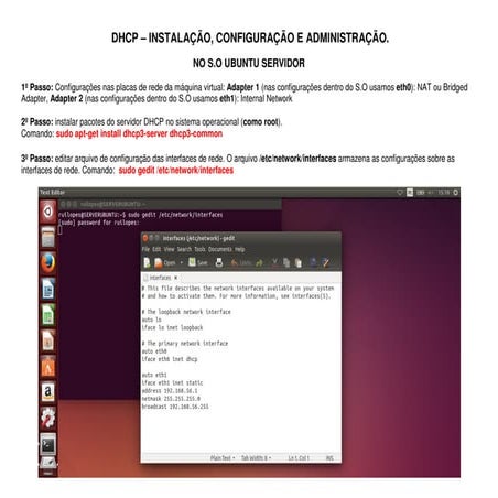 Linux Ubuntu Server - Configurar dhcp