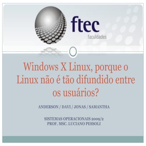 Linux vs windows | PPT