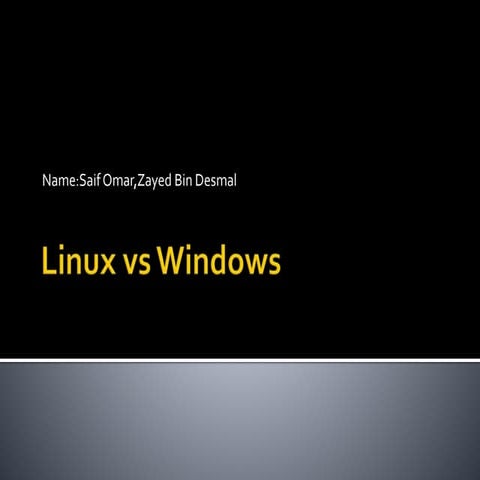 Linux vs windows | PPTX | Operating Systems | Computer Software and ...