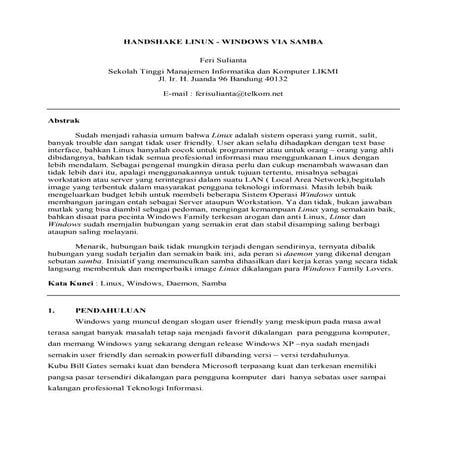 Linux windows via samba