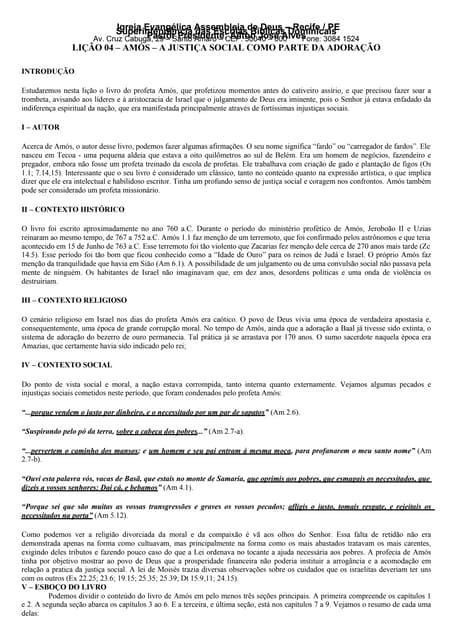 Lição 04   amós - a justiça social como parte da adoração.doc
