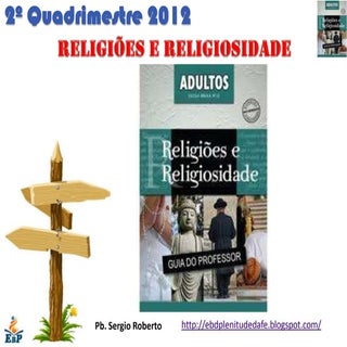 Lição 1  religiões e religiosidade ...
