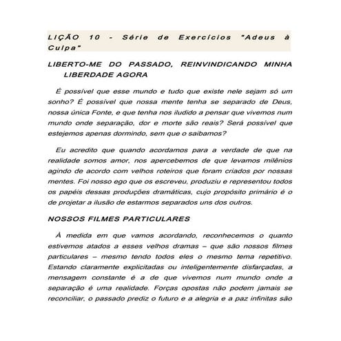 Lição 10   adeus a culpa