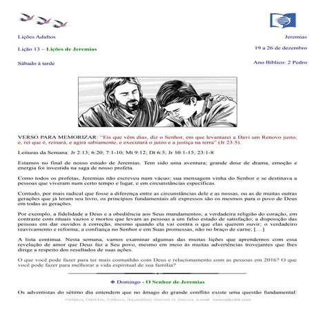 Lição 1342015 - Lições de Jeremias + textos_GGR