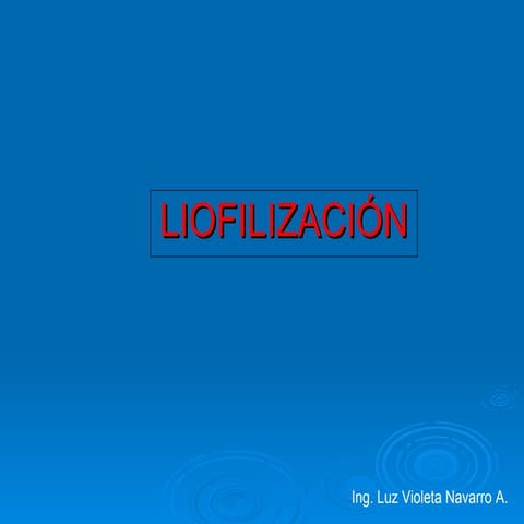 Liofilización