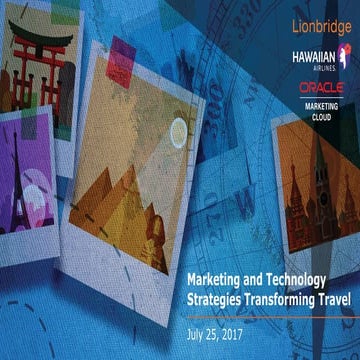 Webinar: Marketing and Technology Strategies Transforming Travel