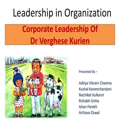 Leadership in Organizations - Amul (Case Study)