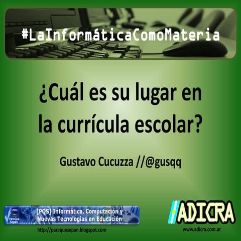 La informática en la currícula