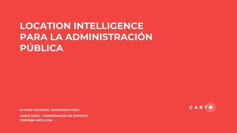 Location Intellligence para administraciones públicas