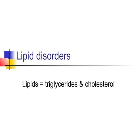 Lipid disorders