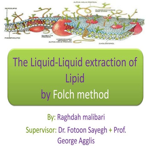 Lipid extraction by folch method