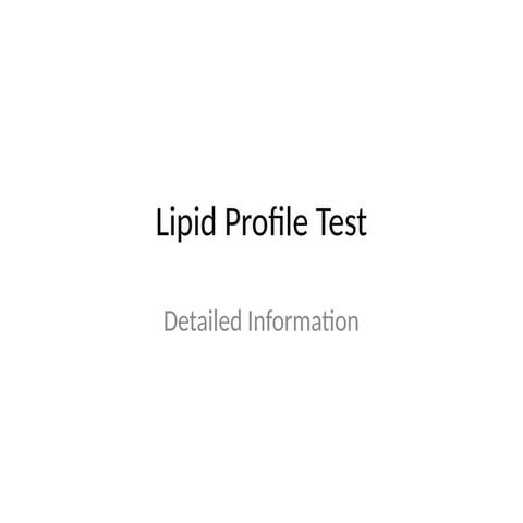 Lipid Profile Test on human serum collectio.pptx