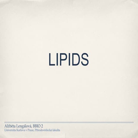 Classification of lipids according to chemical structure | PPTX