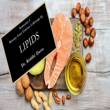 Basics of Lipid Biochemistry