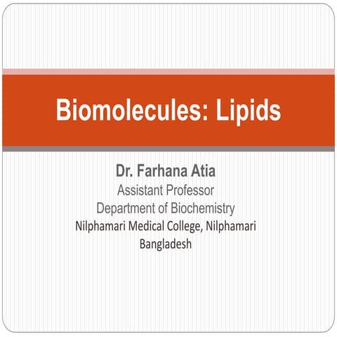 Lipids of physiologic significance