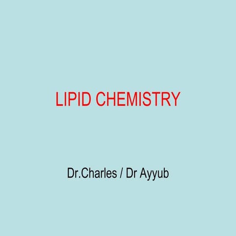 Lipids Chemistry Structure & Function (More Detailed)