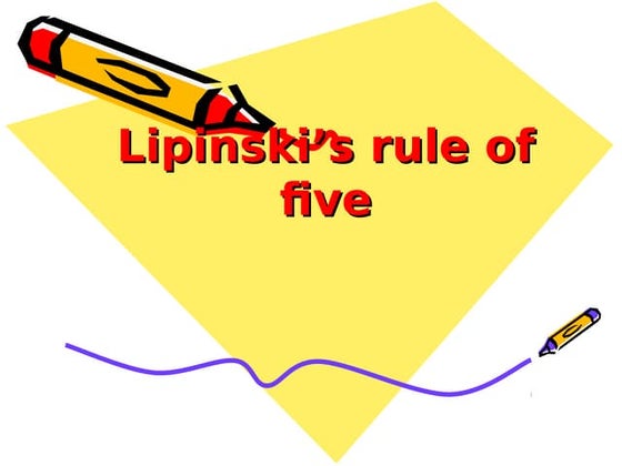 Lipinski rule | PPT