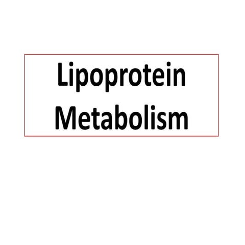 lipoprotein metabolism.pptx  HDL METABOLISM, LDL METABOLIS, VLDL METABOLIS, C...