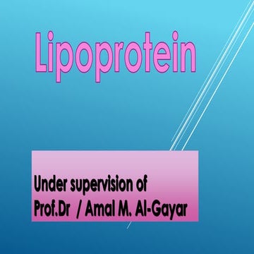Lipoproteins