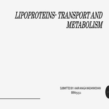 Lipoproteins