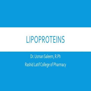 Lipoproteins