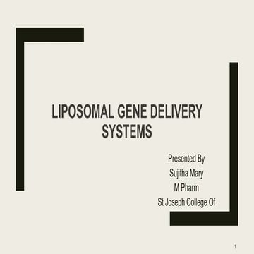 Liposomsl gene delivery SYSTEM