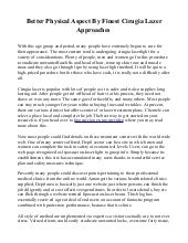 Better Physical Aspect By Finest Ci...