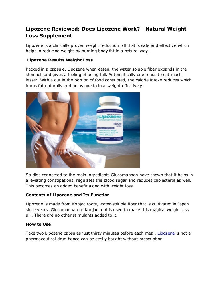 Lipozene Reviewed Does Lipozene Work? Natural Weight Loss Suppleme…