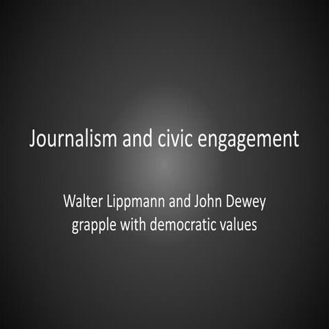 Journalism and Civic Engagement