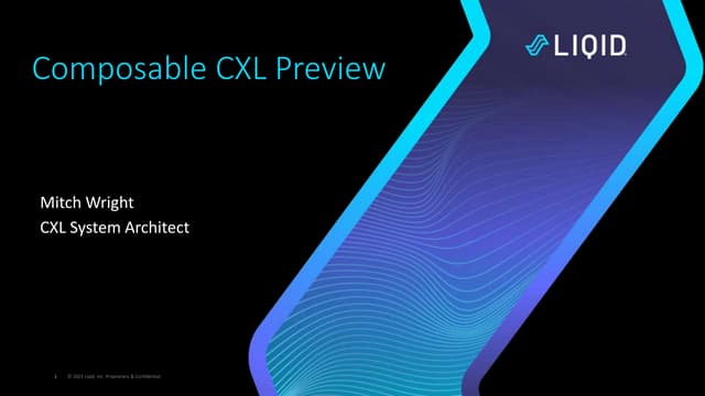 Liqid: Composable CXL Preview