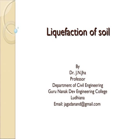 Liquefaction of Soil