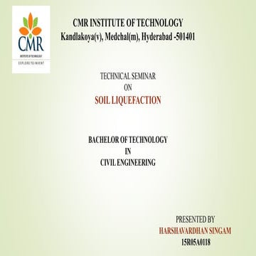 Liquefaction of soil