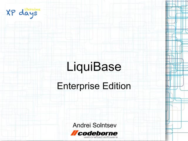 Liquibase: Enterprise Edition
