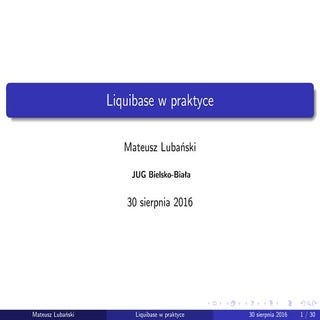 Liquibase w praktyce