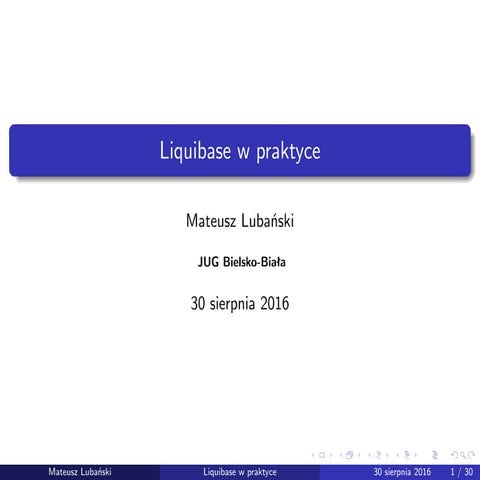 Liquibase w praktyce