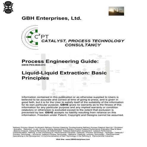 Liquid Liquid Extraction - Basic Principles