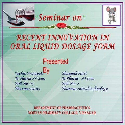 innovation in Liquid 2 by bhaumik and sachin seminar