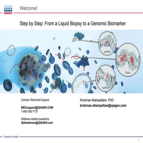 Step by Step, from Liquid Biopsy to a Genomic Biomarker: Liquid Biopsy Series...