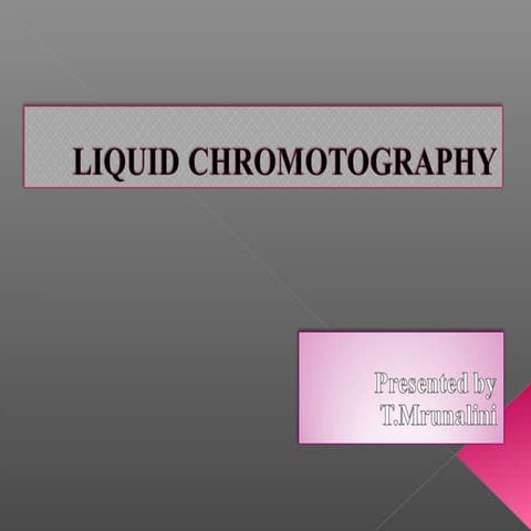 Liquid chromotography