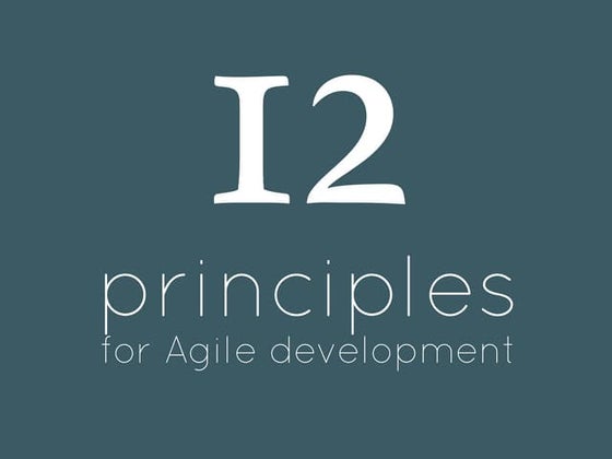 12 principles for Agile Development 