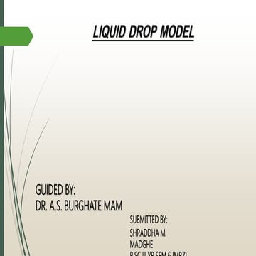 Liquid drop model