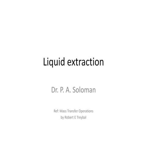 Chemical Liquid extraction notes  for chemistry