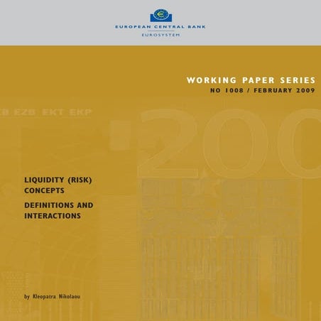 Liquidity and liquidity risks