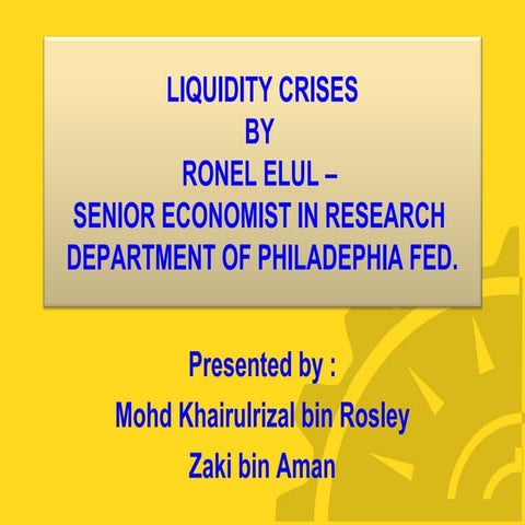 Liquidity Crises 2009